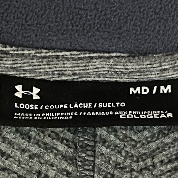 Under Armour Cold Gear Fleece Bomber Jacket Gray Women's Medium Loose Fit Active - Picture 3 of 16